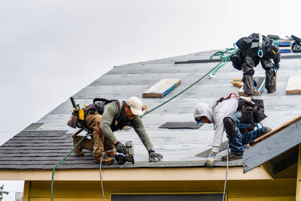 Professional Flat Roof Repair technician working in Glenwood Landing, NY